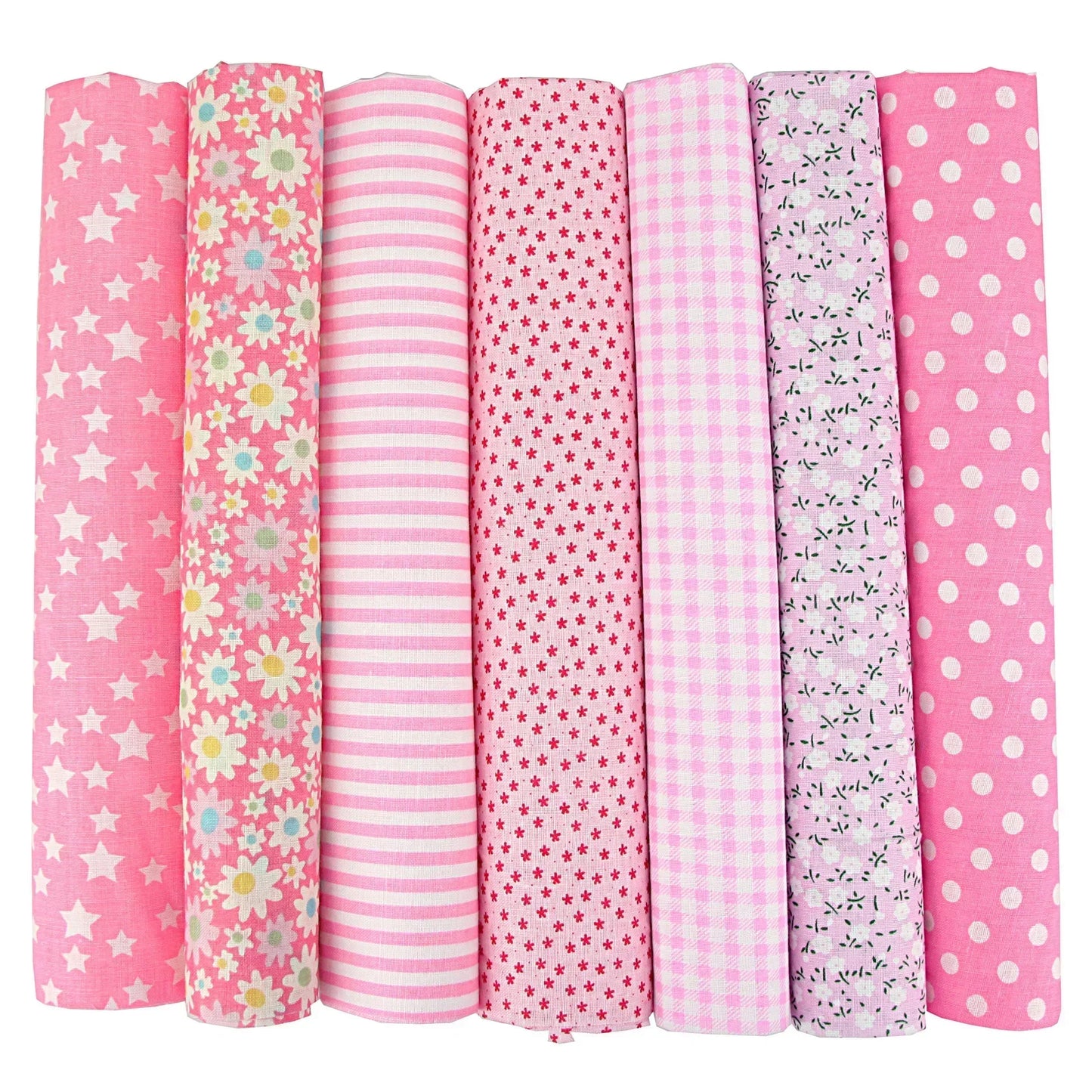 7Pcs 25x25cm Printed Cotton Fabric for Sewing Quilting Fabrics for Patchwork Needlework DIY Handmade Accessories