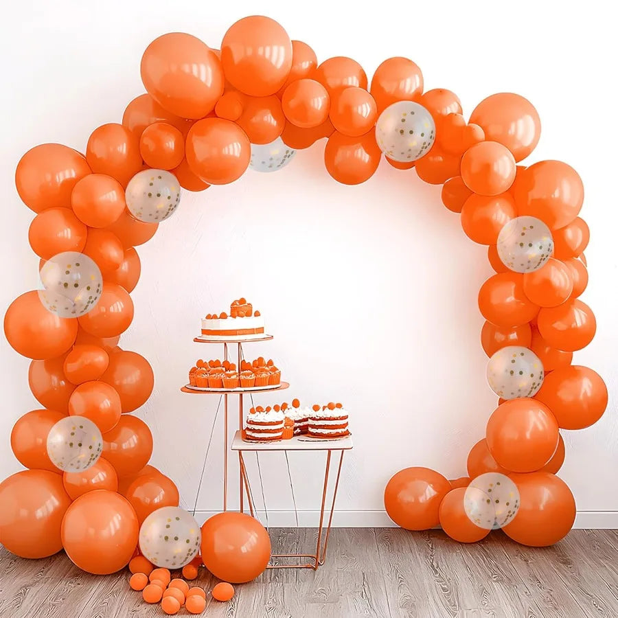 150 Pcs Orange Balloons Mixed Sizes 18 12 10 5 Inch Latex Balloon Arch Kit With Instructions For Birthday Party