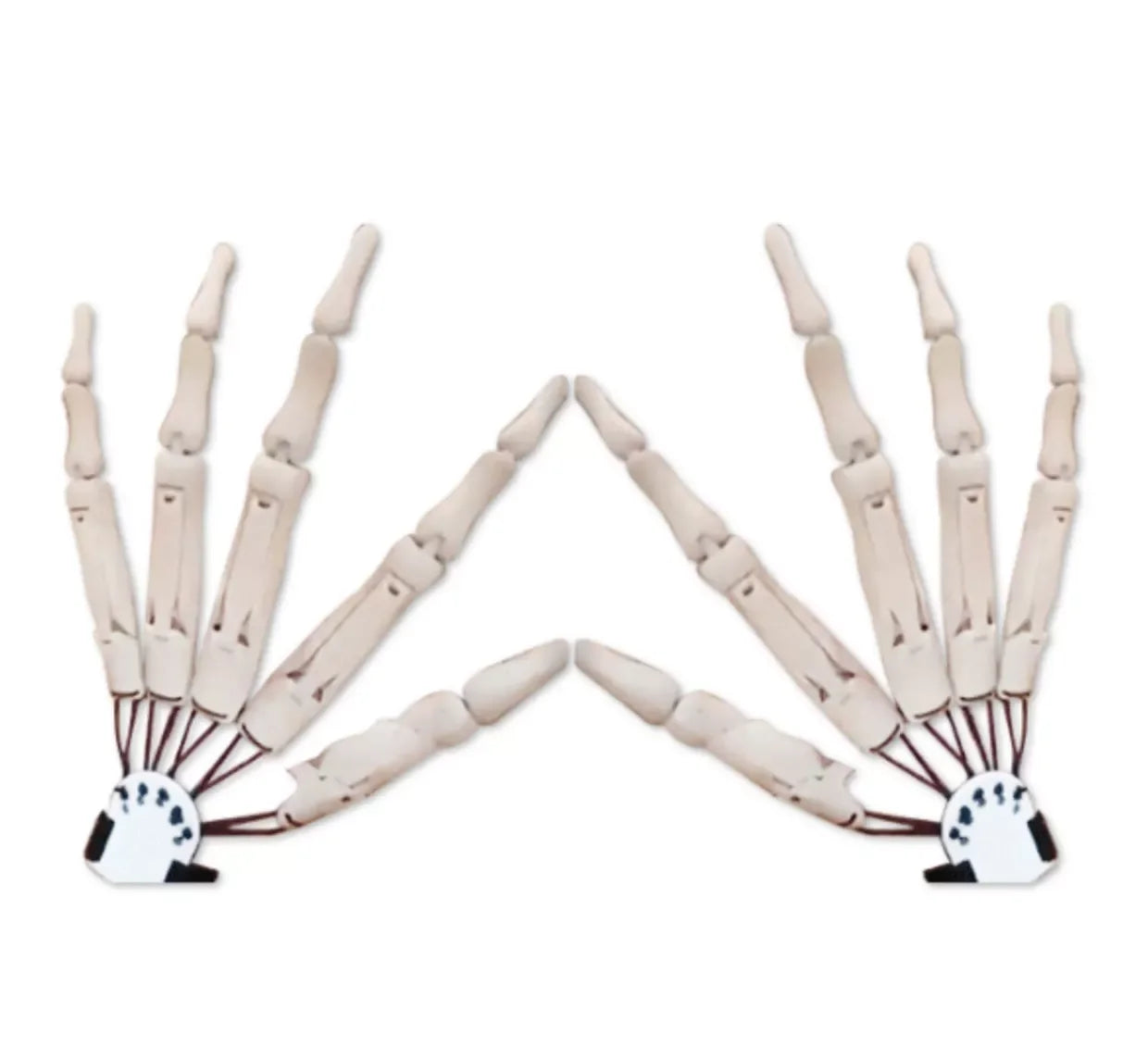 3D Printed Halloween Articulated Fingers Extensions Flexible Joints Movable Wearable Long Fingers Decoration Props Claw Cosplay