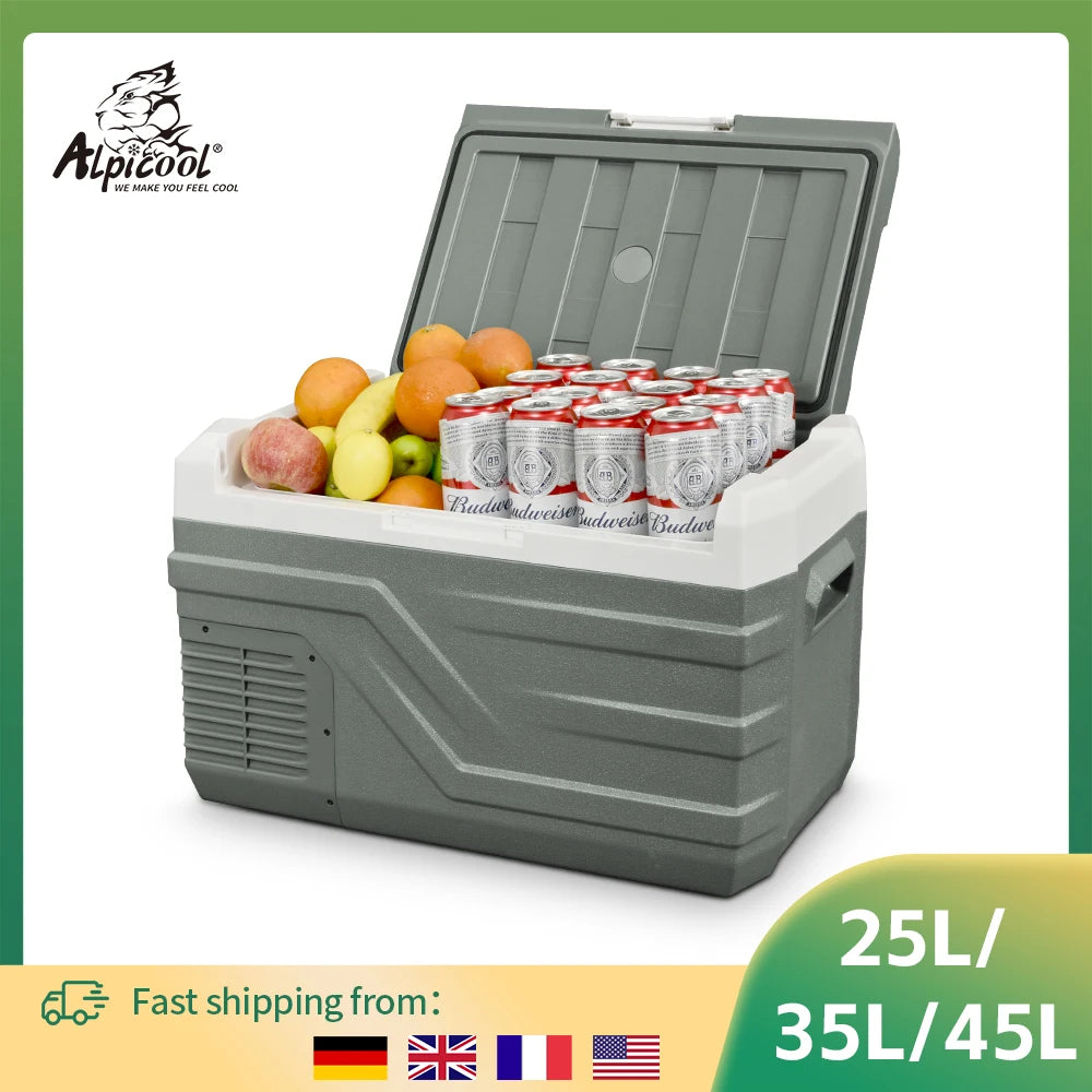 Alpicool NL Car Refrigerator 25L 35L 45L 12V And 24V DC Compressor Fridge Freezer Portable Cooler For Camping Travel