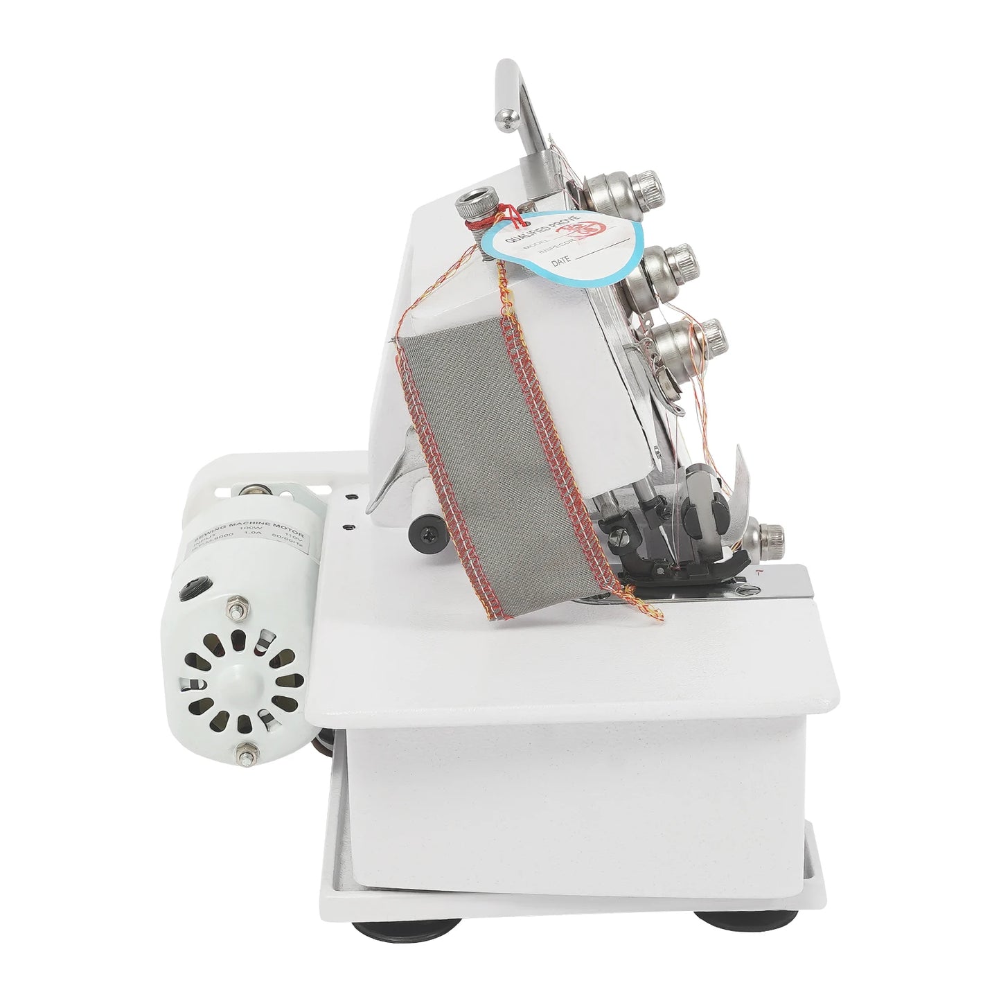 Overlock Machine 4 Thread Electric Sewing Machine 100W 1200SPM Cast Iron Lockstitch Machine for Home Industrial Fabric Sewing