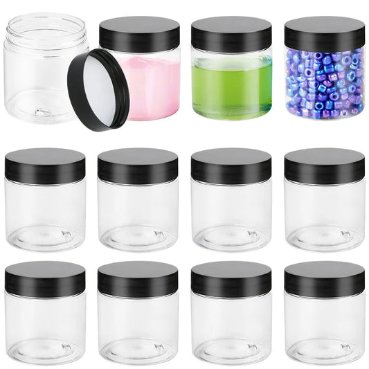 Sealed Transparent Storage Jars 12 Pack Moisture Proof Kitchen Organizer
