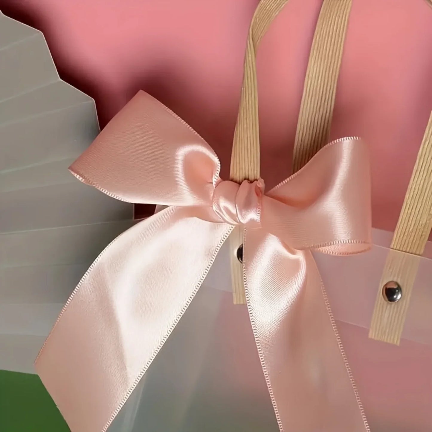 10 Piece Elegant Transparent PVC Gift Bags With Ribbon Bows For Weddings Birthdays And Holiday Parties