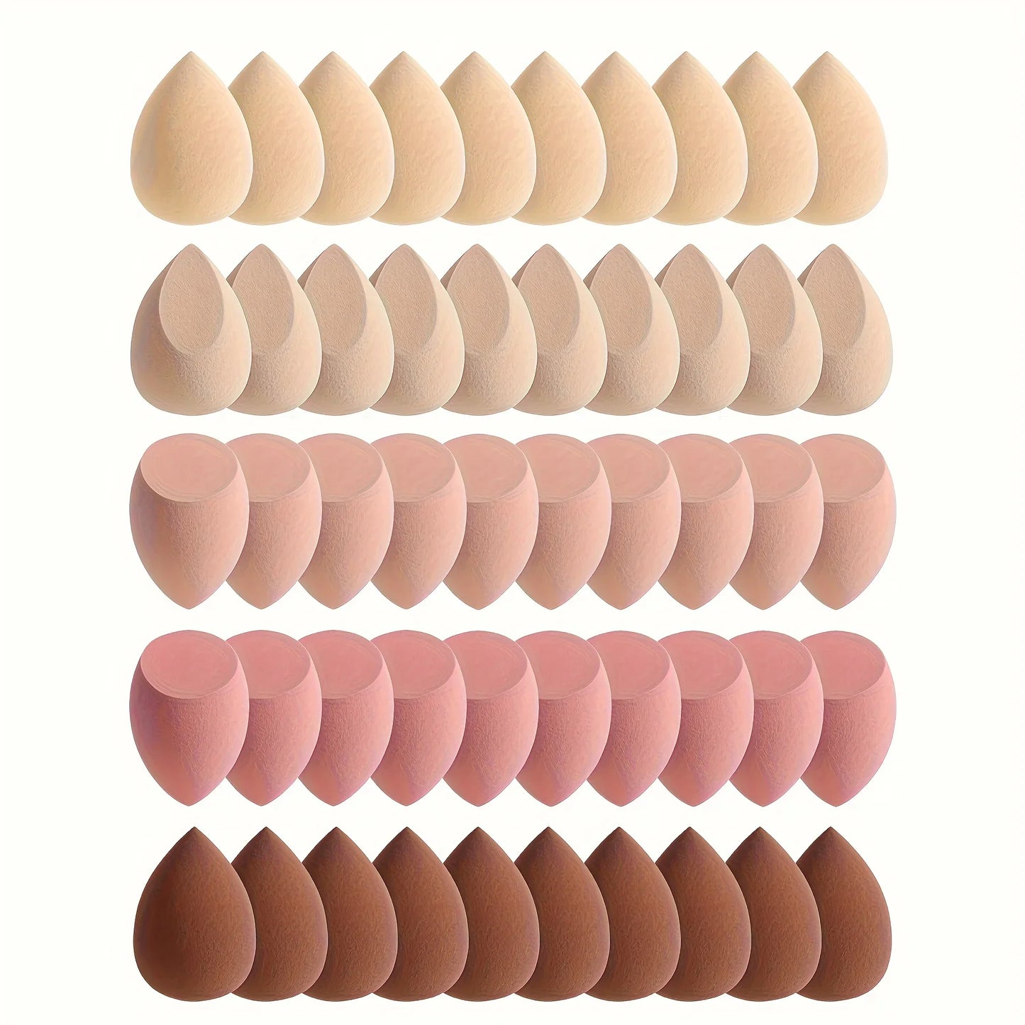 12 Pack Coffee Color Dual Use Dry Wet Beauty Sponge Soft Texture For Liquid Foundation Holiday Party Daily Household Makeup Accessory