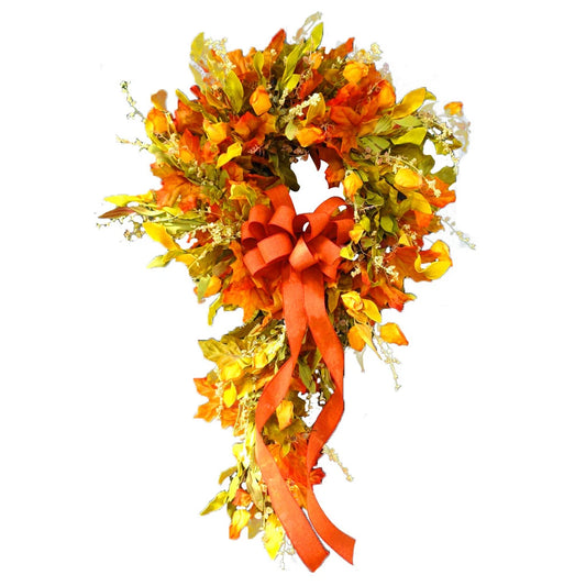 Shunmaii Thanksgiving Farmhouse Wreath Autumn Maple Leaf Indoor Decor
