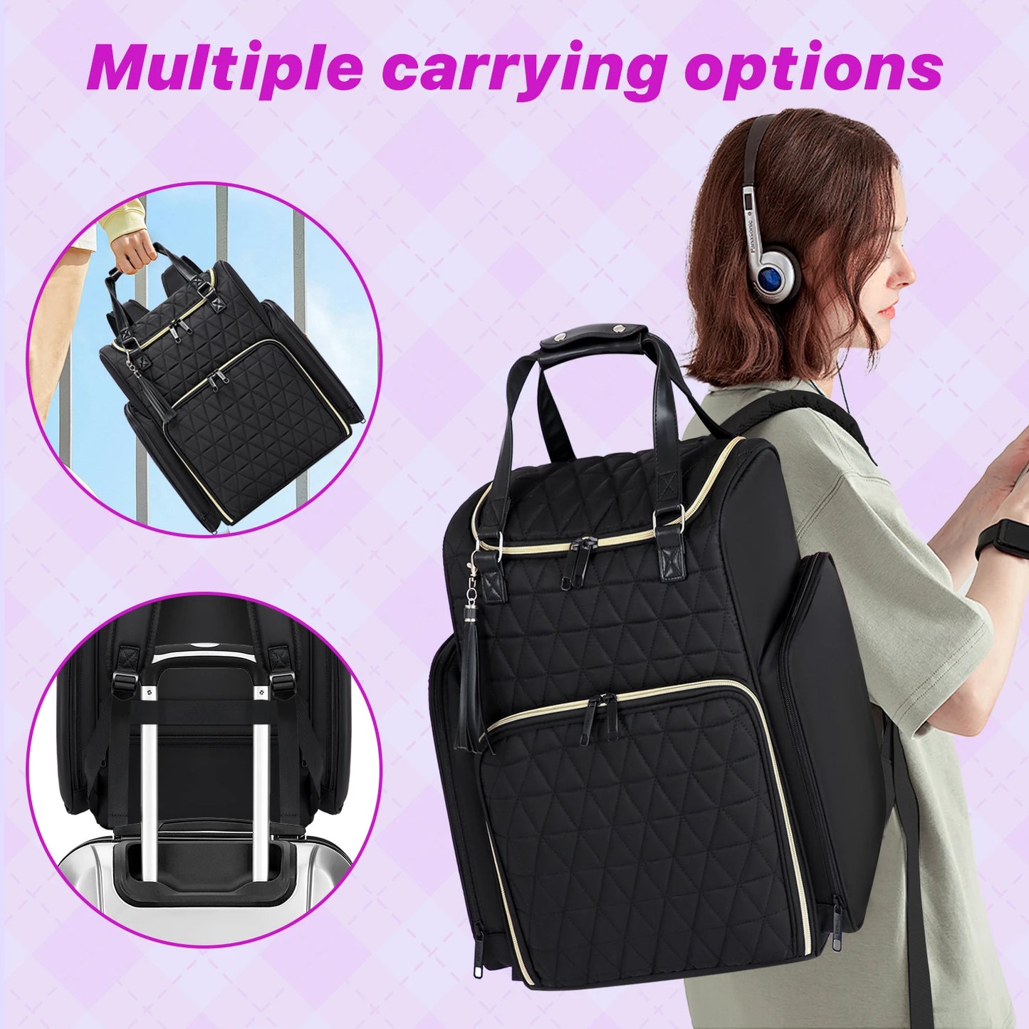 Nail Polish Organizer Backpack With Multi Spacer For Bottles And Nail Tools Travel Bag Holds 30 Plus Bottles