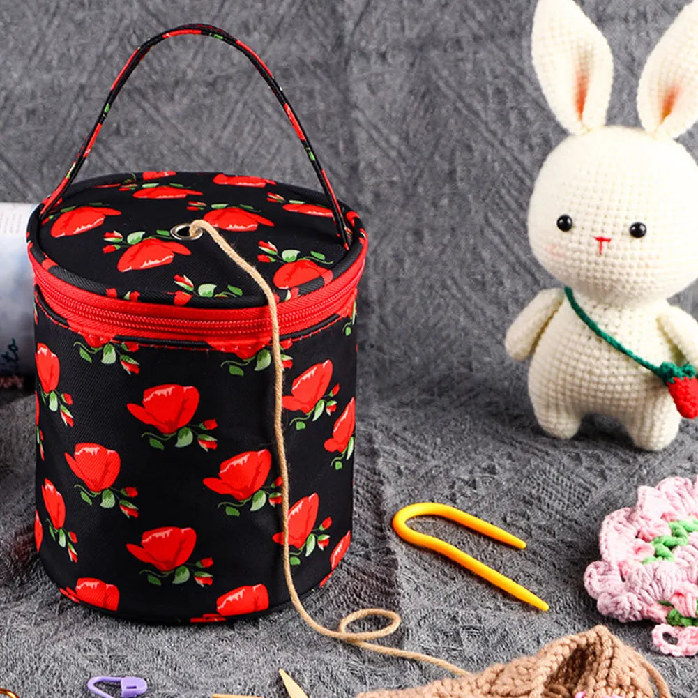 Oxford Crochet Bag With Handle Yarn Storage For Knitting Needles