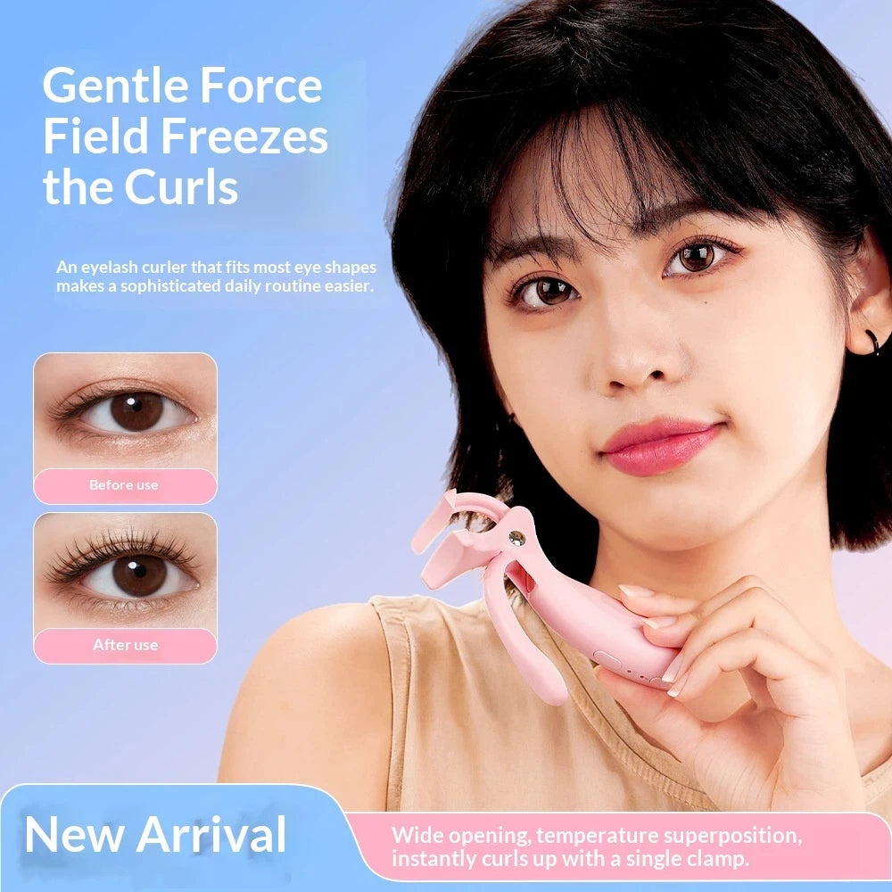 Electric Heated Eyelash Curler Professional Beauty Tool Fast Heating Long Lasting Curl for All Makeup Scenarios