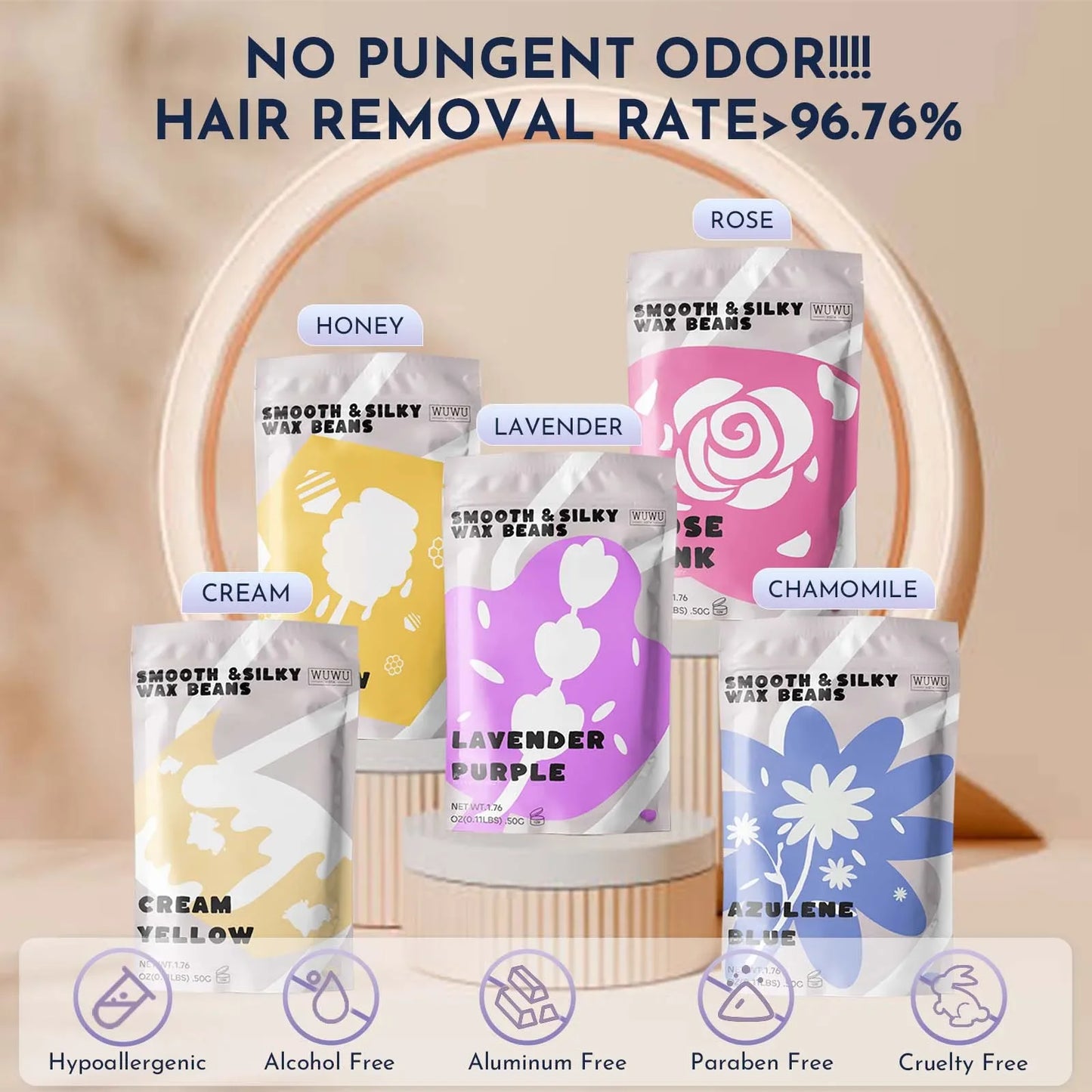 WUWUVISTA Waxing Kit 23 Piece Set With Wax Heater Included