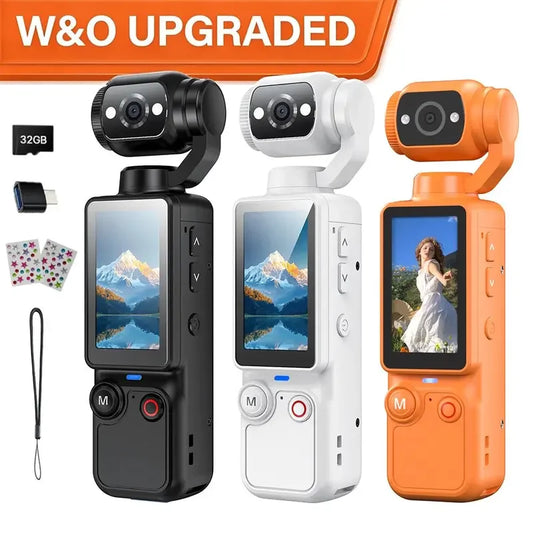W&O Portable 4K Digital Camera With Zoom And Rotating Lens