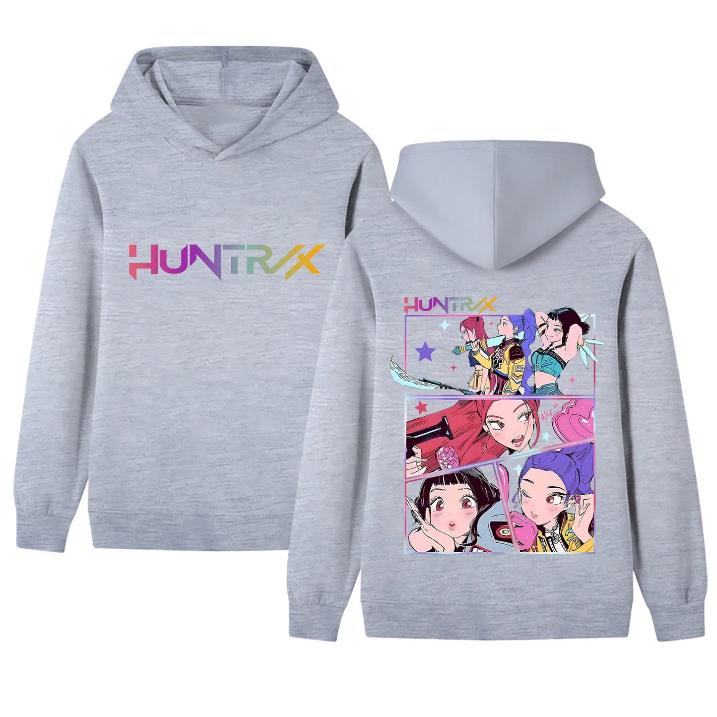 MINISOCN Kpop Devil Hunter Hoodie For Kids Winter Autumn