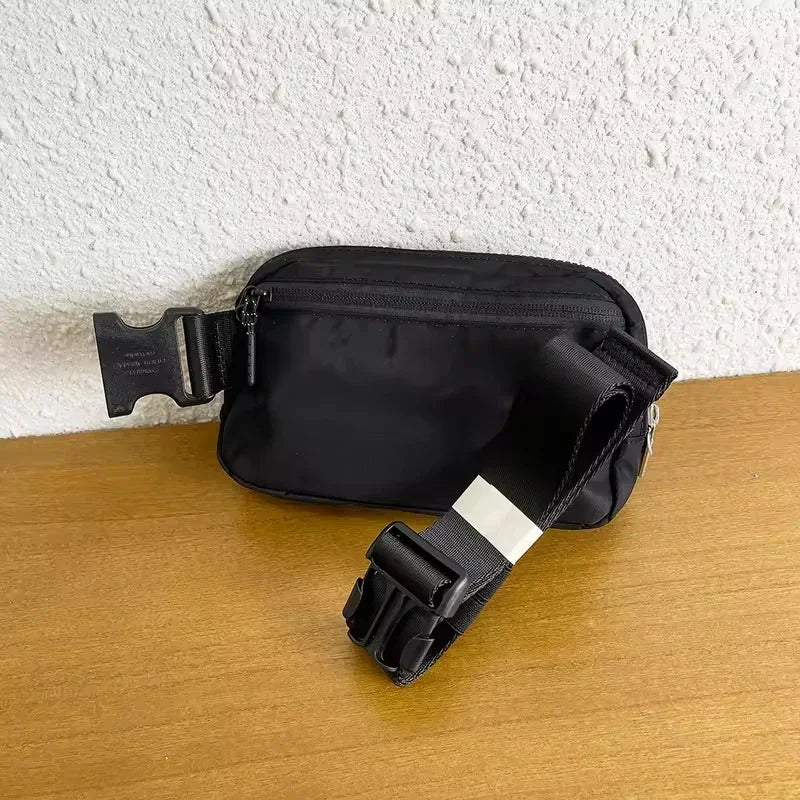Metal Logo Yoga Waist Bag Crossbody Fitness Wallet
