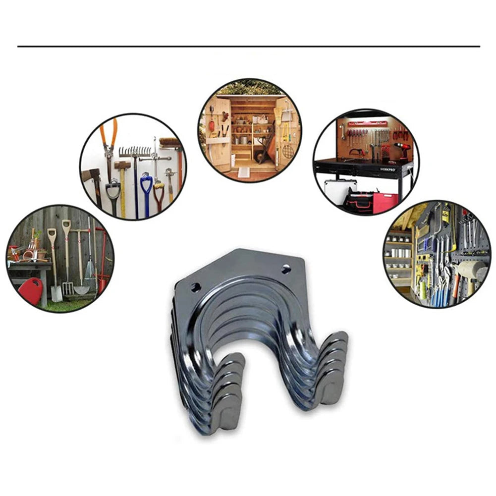 Metal Hanger Holder Storage Wall Hook Set With Screws For Home Garden Garage