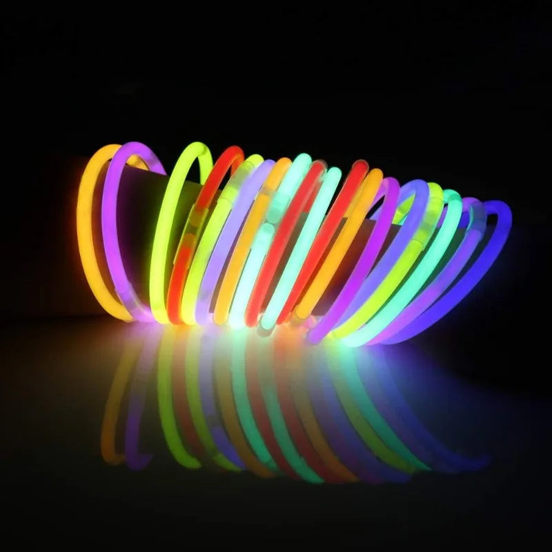 Bulk Glowsticks Bracelets Necklaces Glow in the Dark Neon Easter Christmas Halloween Football Party Supplies Pack
