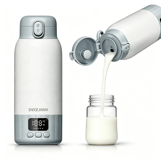 Portable Electric Heating Thermos Cup Led Temperature Display Milk Warmer