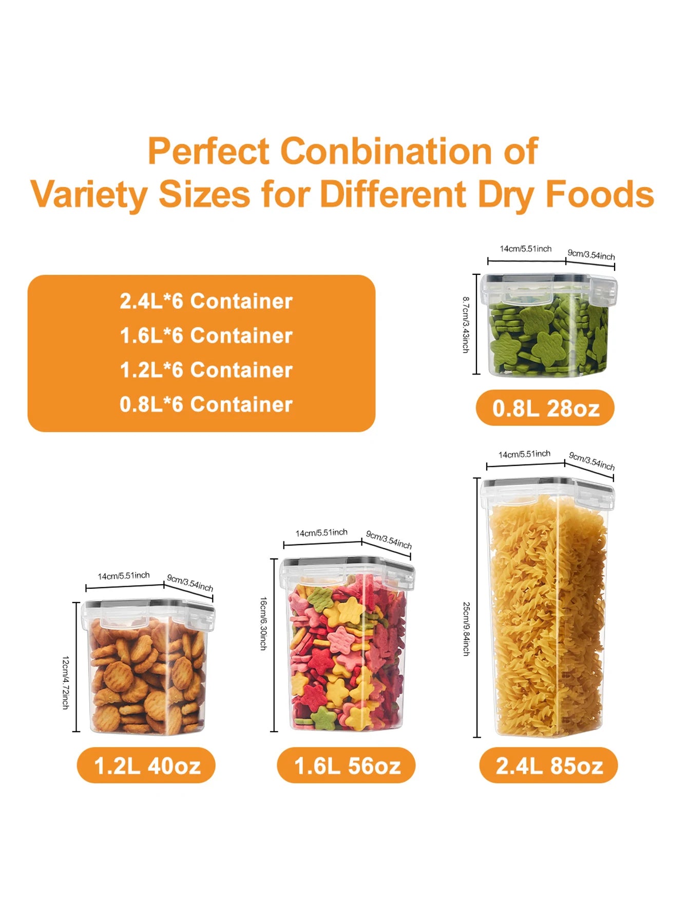 48 Piece Kitchen Decor And Accessories Complete Food Storage Containers With Lids Clear Food Jars Reproof Sealed Crisper