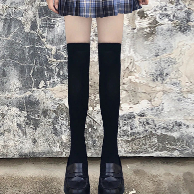 Velvet Knee High Socks For Women Lolita Style Cosplay