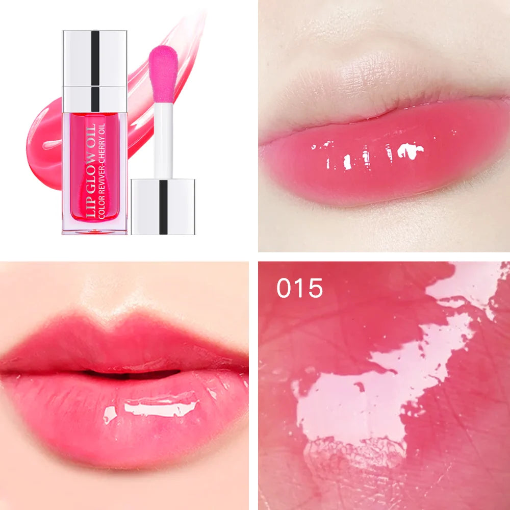 Glassy Shiny Lip Glow Oil Hydrating Lip Care Deep Nourishing Moisturizer Plump Fuller Lips Non Sticky Daily Lip Makeup Skincare Cosmetic