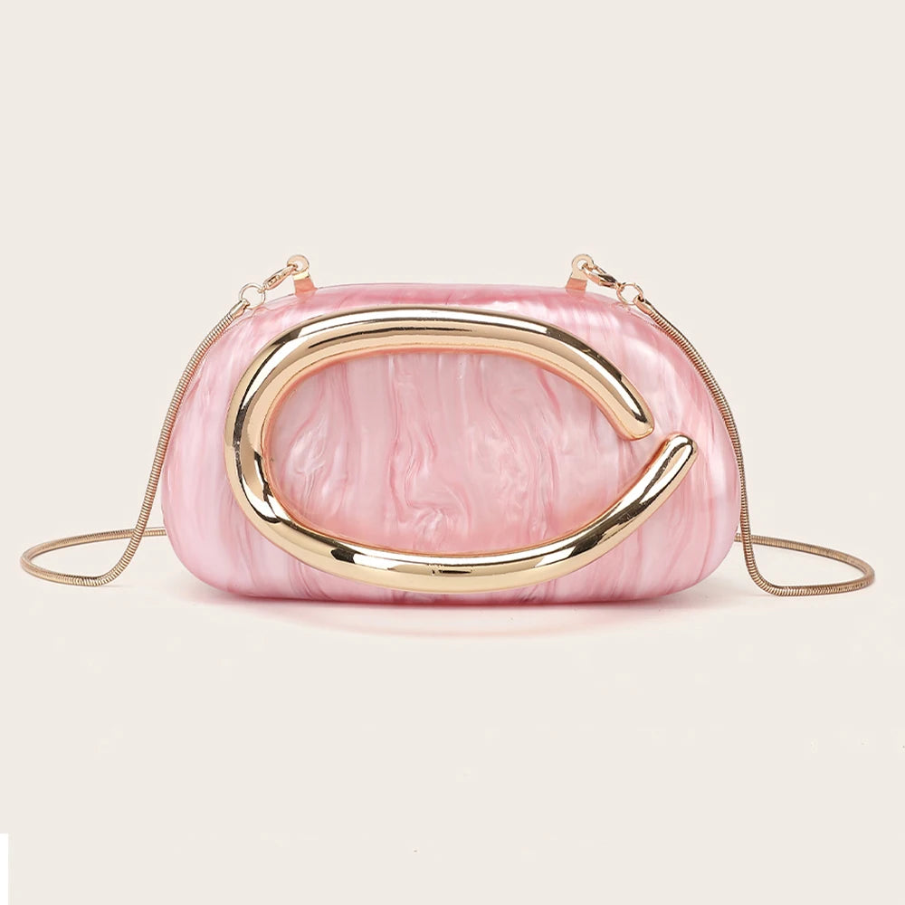 YYWCN Fashion Womens Bride Metal Clutch Bag Evening Party