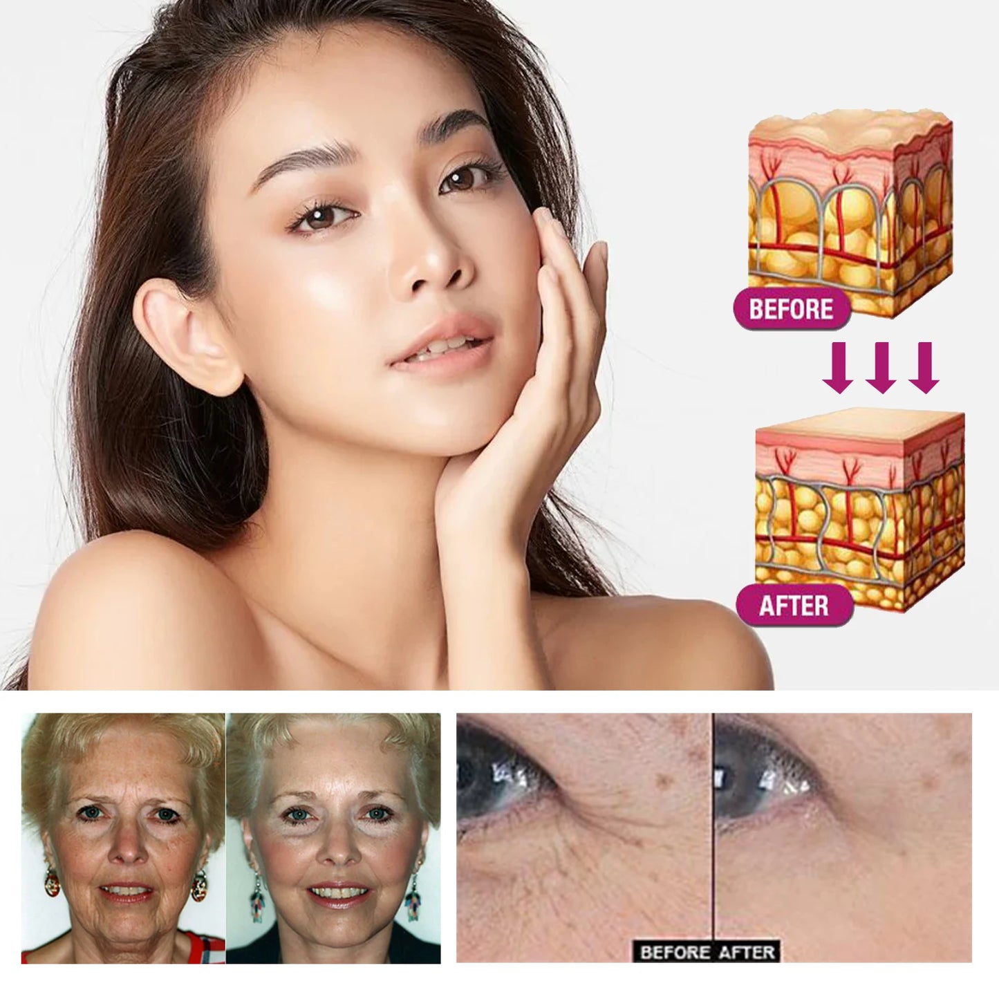 Firming Mask Lifting Face Skin Rejuvenation Collagen Boost Tighten Skin Hydrating Micro Face Nourish Leave-In Sleep Frozen Mask