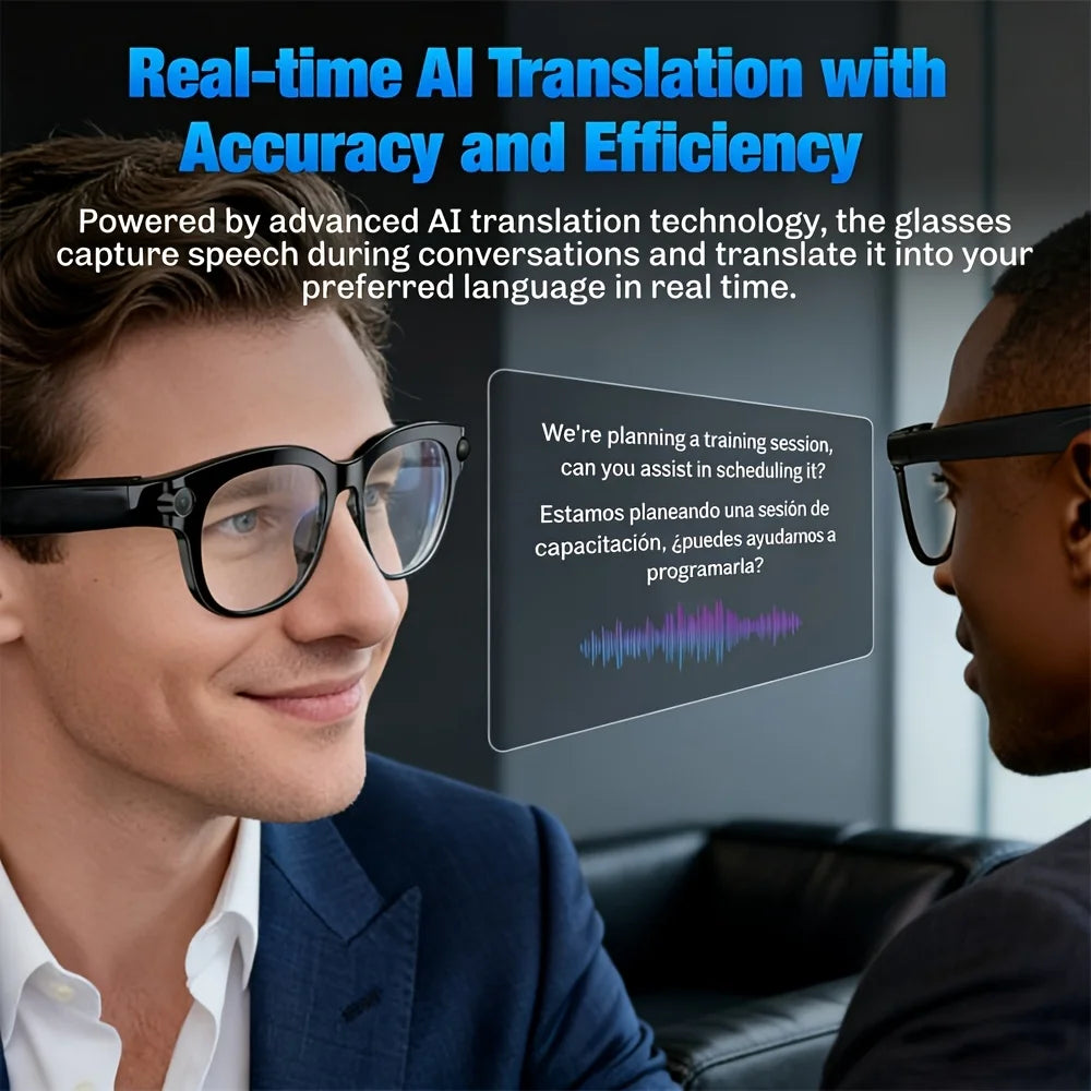SENBONO AI Smart Glasses With HD Camera And Translation