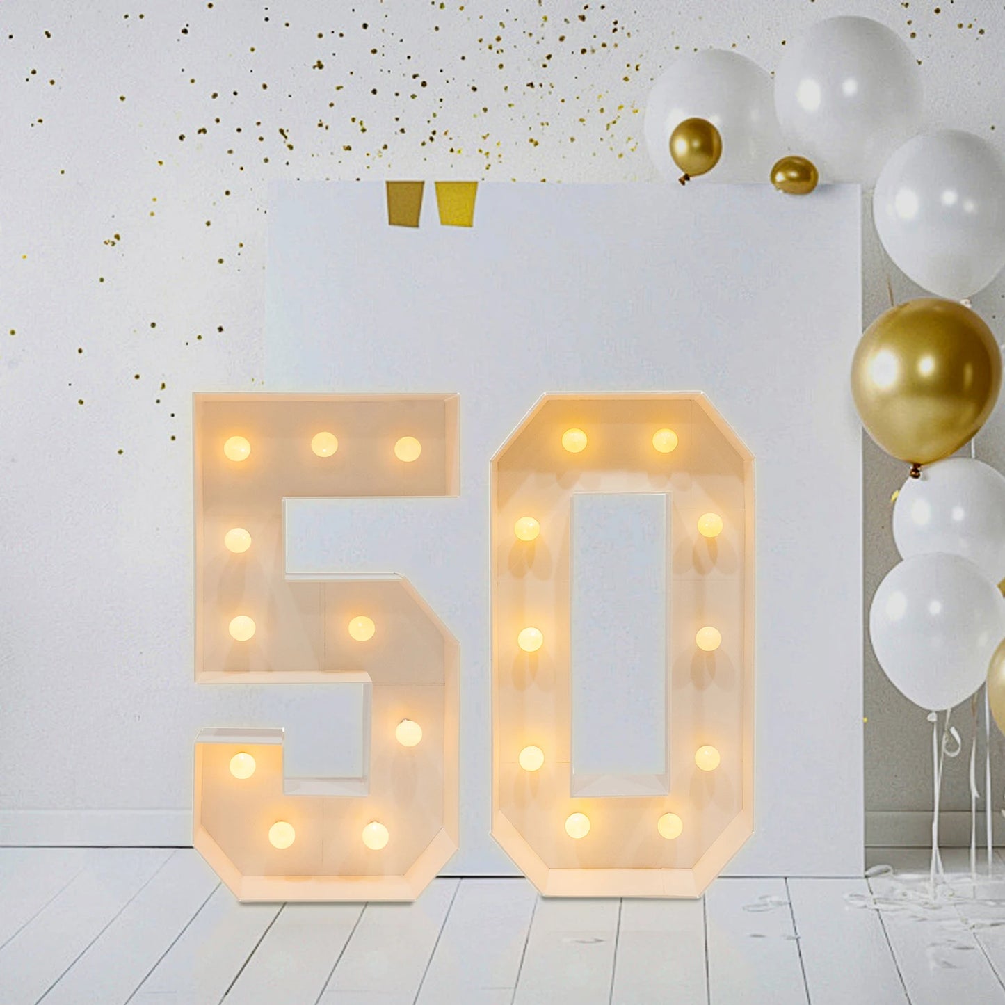 Battery Powered Light Up Numbers For Birthday And Anniversary