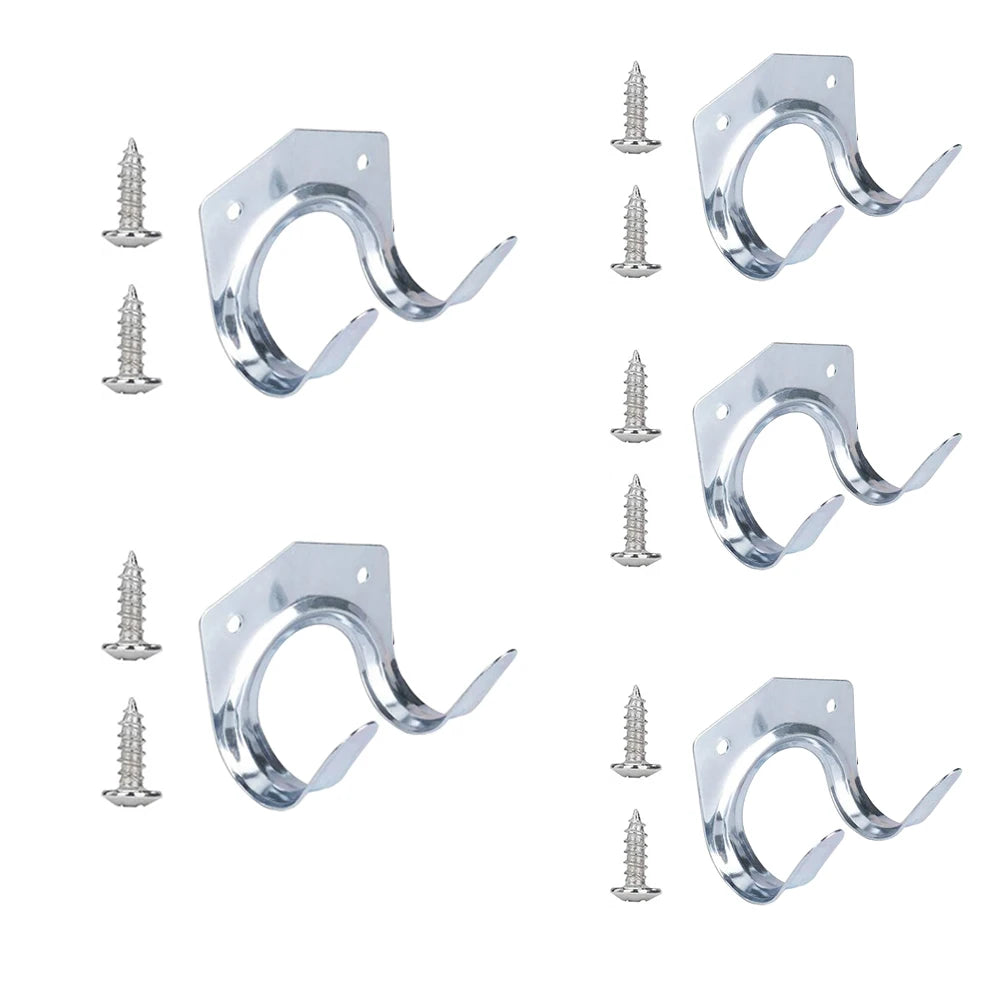 Metal Hanger Holder Storage Wall Hook Set With Screws For Home Garden Garage