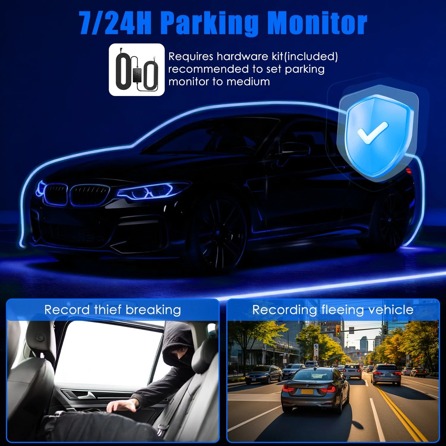 Four Channel 360 Dash Cam 1080P 720P 480P Night Vision