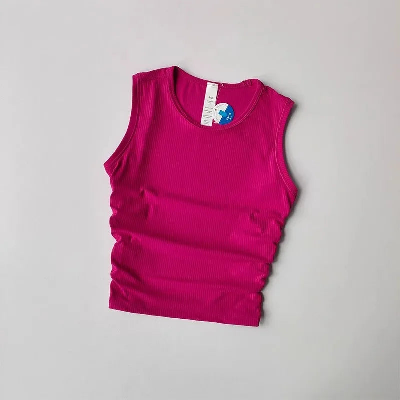 NONECN Womens Quick Dry Yoga Vest Tank Top Slim Fit Sports