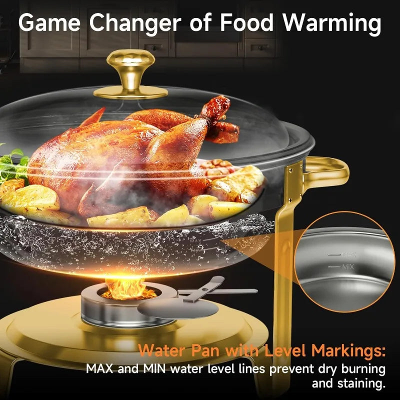 Chafing Dishes For Buffet Round Stainless Steel Set