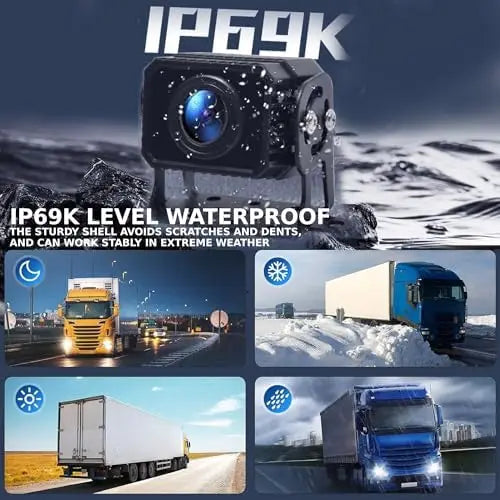 YTYIN Truck Camera System 4CH 1080P Dash Cam Wireless CarPlay