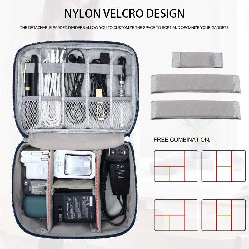 ATMDOGCN Travel Cable Organizer Bag Portable Electronics Storage Case