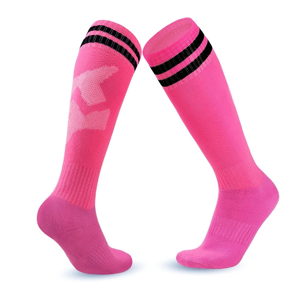 Loogdeel Knee High Soccer Socks Unisex Breathable Sports Socks