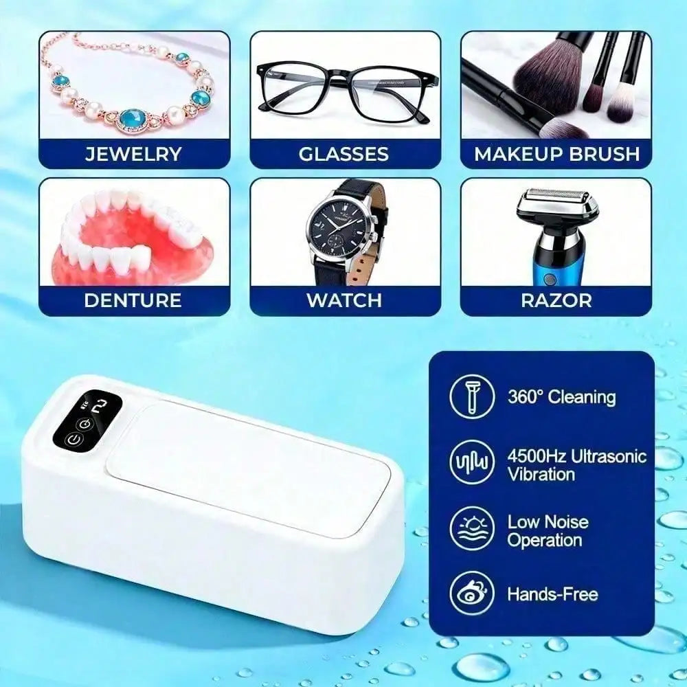 New Multi-Functional Portable Rechargeable USB Cleaner | A Home Cleaning Essential | Suitable For Jewelry, Makeup Brushes, Glasses, And Other Household Items | Suitable For Home, Travel, Dormitory Use, Ideal Choice For Family