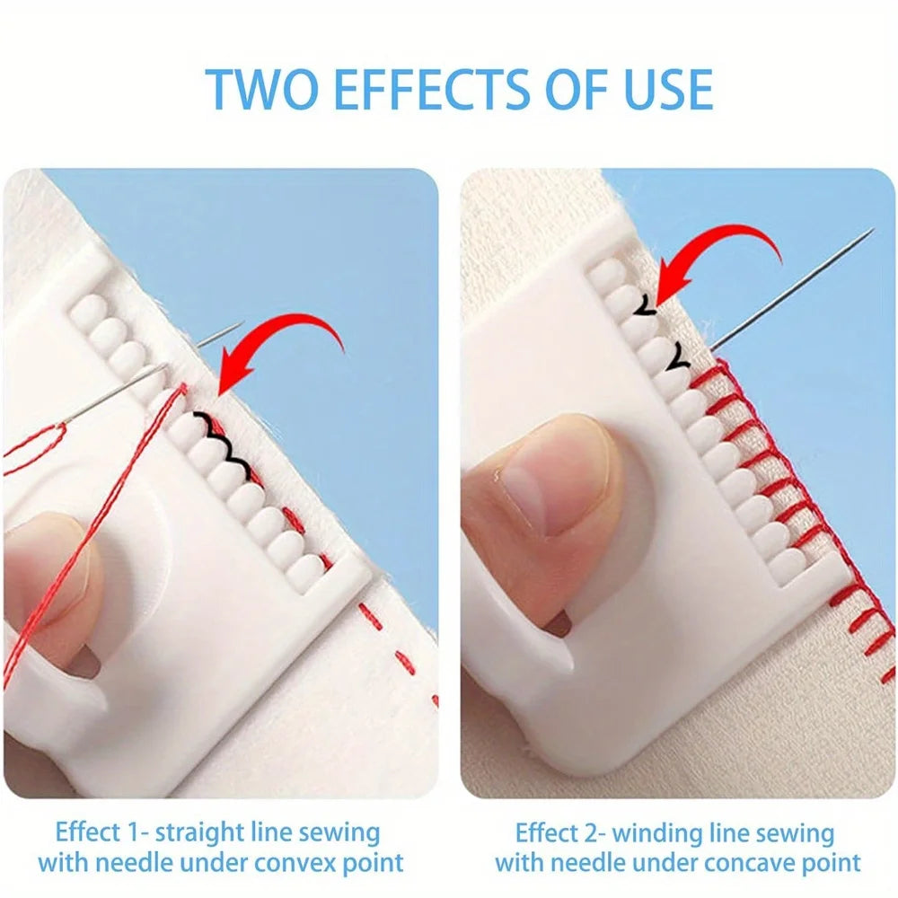2pcs Sewing Guide Template Kit for Consistent Stitches – 3mm Spacing Precision Sewing Tool for Fabric Embroidery & Leathercraft