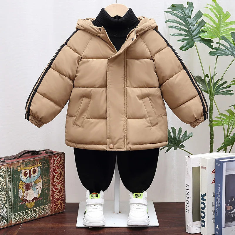Guangdong Boys Winter Down Jacket Hooded Outerwear