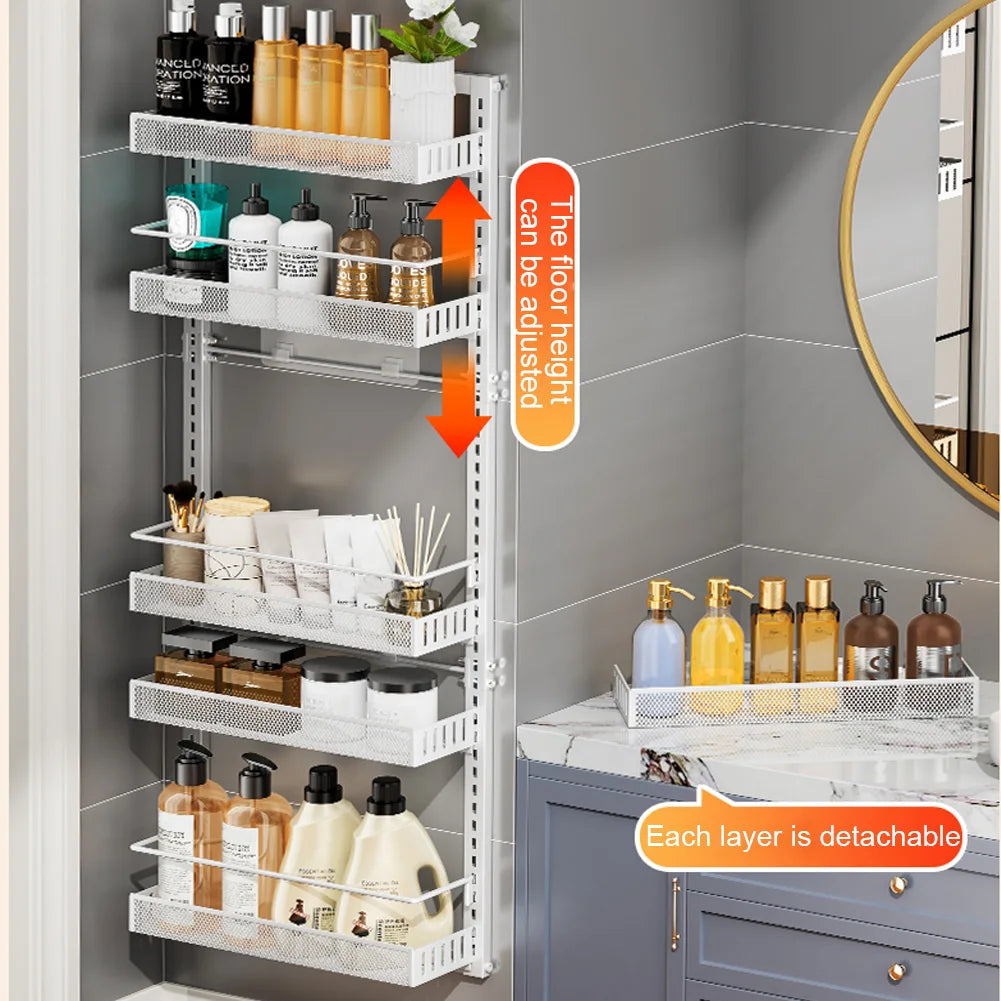 HiMISS 6 Tier Over Door Pantry Organizer With Adjustable Baskets