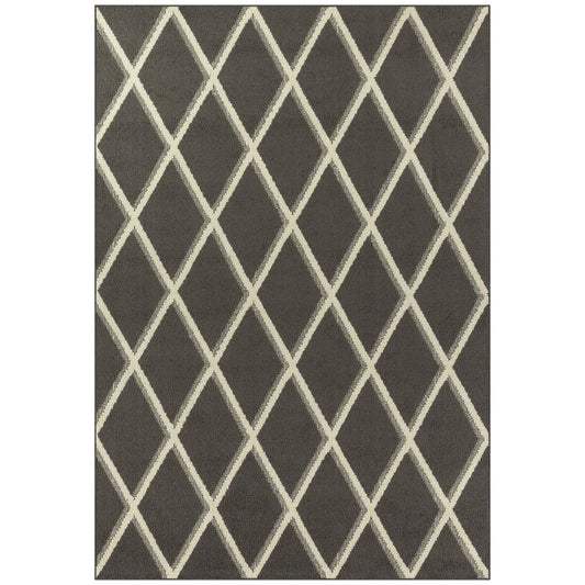 CN Fujian Diamond Geometric High Low Pile Rug Non Slip