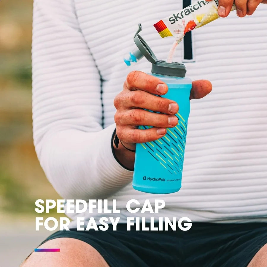 HydraPak SkyFlask Speed Collapsible Handheld Running Water Bottle 350ml 500ml Lightweight with Adjustable Strap
