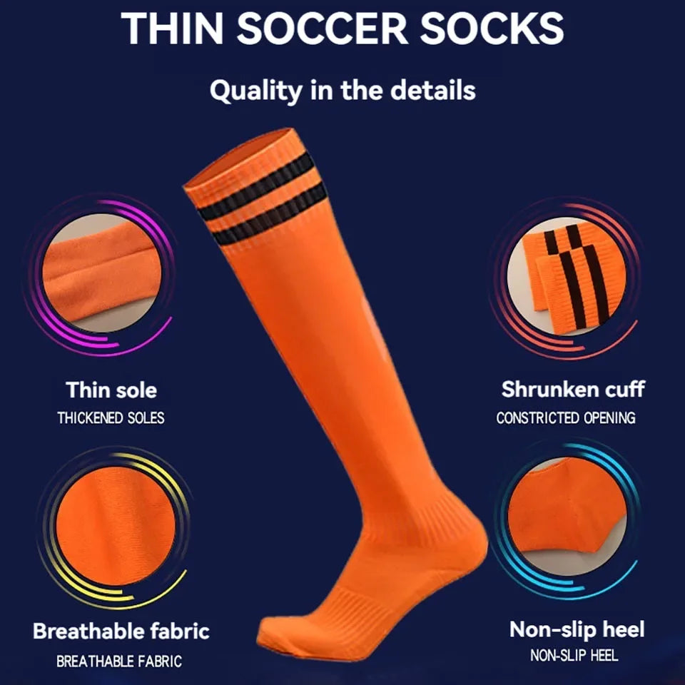 Loogdeel Knee High Soccer Socks Unisex Breathable Sports Socks
