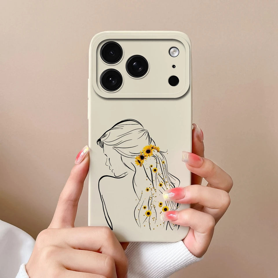 Lighthouse Daisy Sunflower iPhone 17 Pro Max Case Anti-Fingerprint