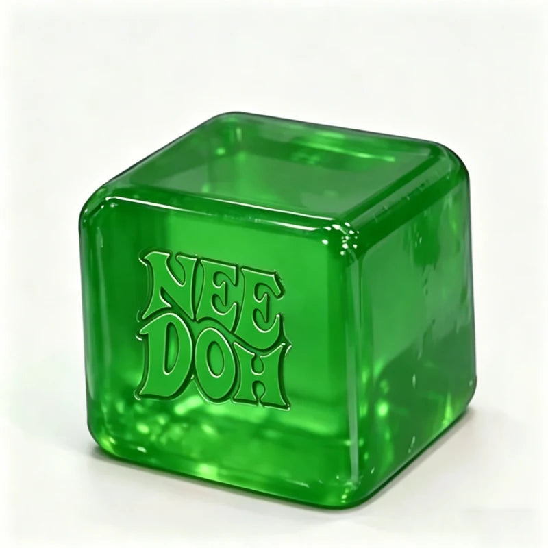 NeeDoh Nice Cube Fidget Squishy for Anxiety Relief and Focus