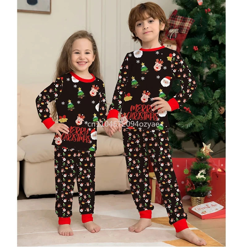 Family Matching Christmas Pajamas Set For Father Mother Son Daughter Baby Girl Kids Rompers