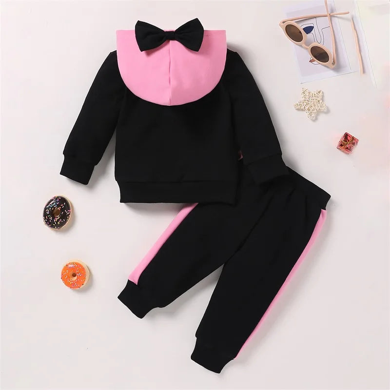 Cathery Kids Heart Print Hoodie and Sweatpants Set
