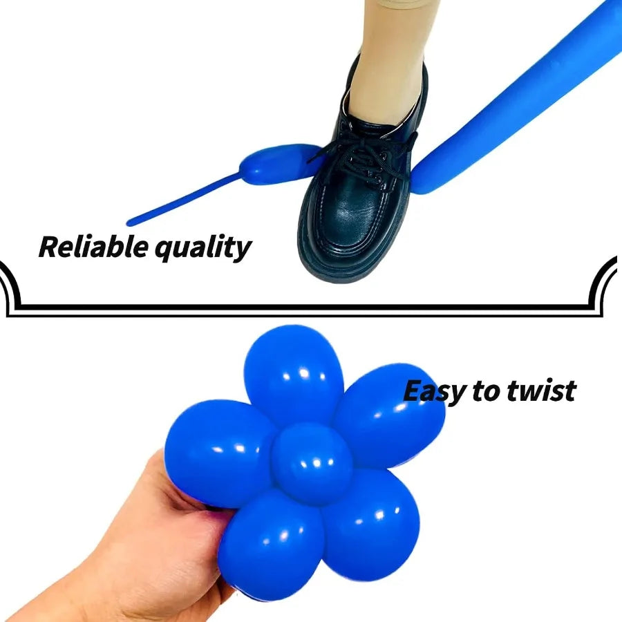 Premium Blue Long Balloons 260 Twisting Animals Magic Balloons For Birthday Party Decoration 100 Pcs