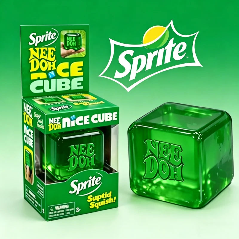 NeeDoh Nice Cube Fidget Squishy for Anxiety Relief and Focus