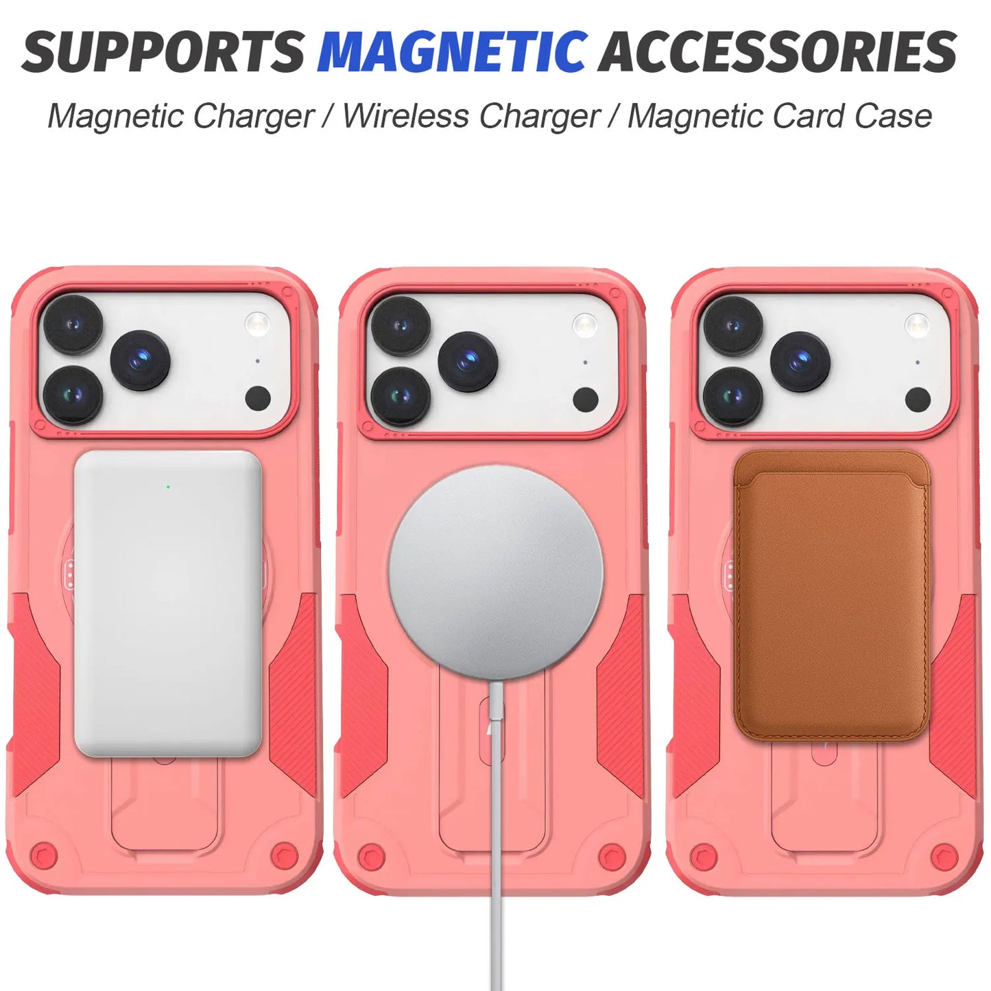 Design iPhone 17 Series Hybrid Rugged Case With Kickstand