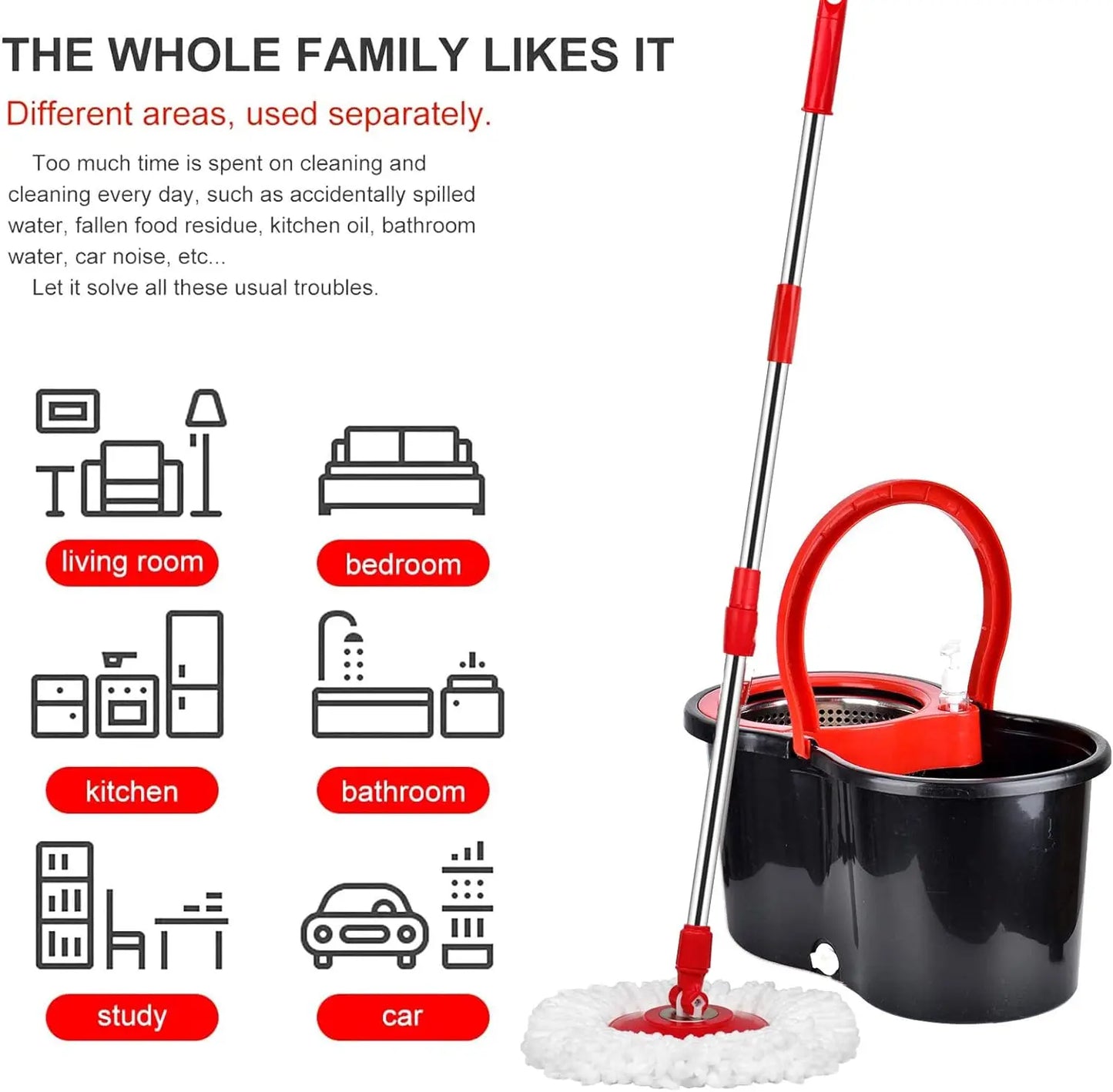 Zhejiang Spin Mop Bucket Set With Wring System For Floors