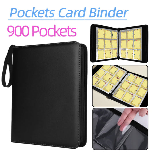 900 Pockets Cards Colletction Album Double Sided Collection Binder Folder PU Collector Album  for Pokemon MTG TCG Sports Cards