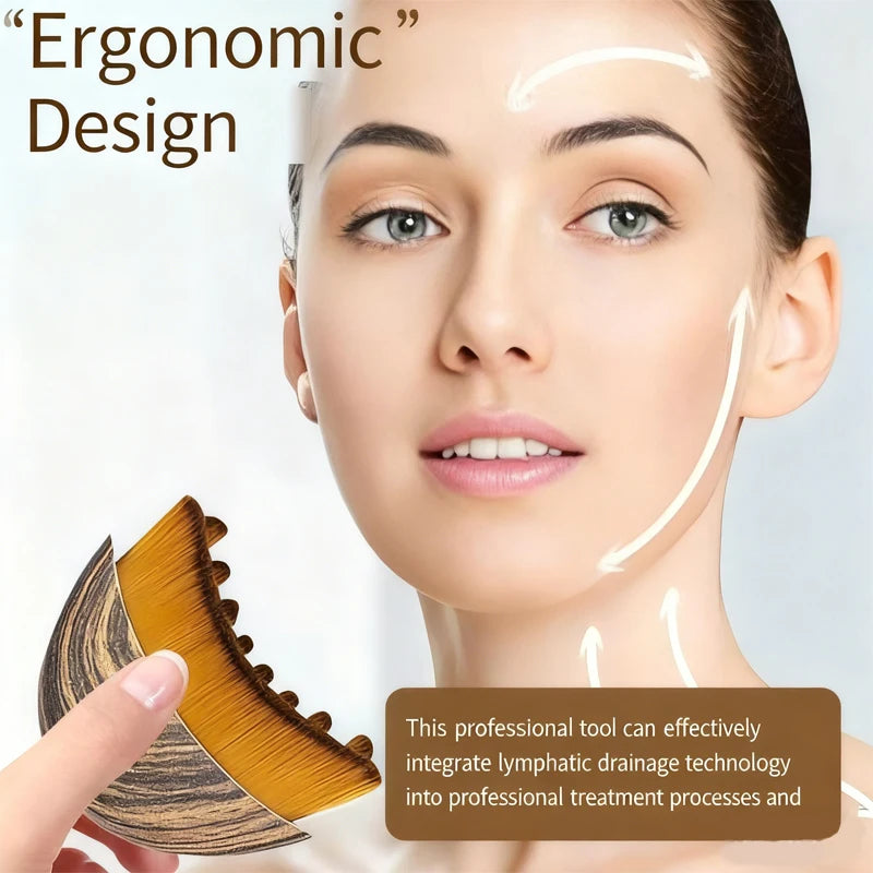 Lymphatic Contour Face Brush, Lymphatic Drainage Massager Facial Massager Face Chin Skin Sculpting Tool for Face,Ergonomically